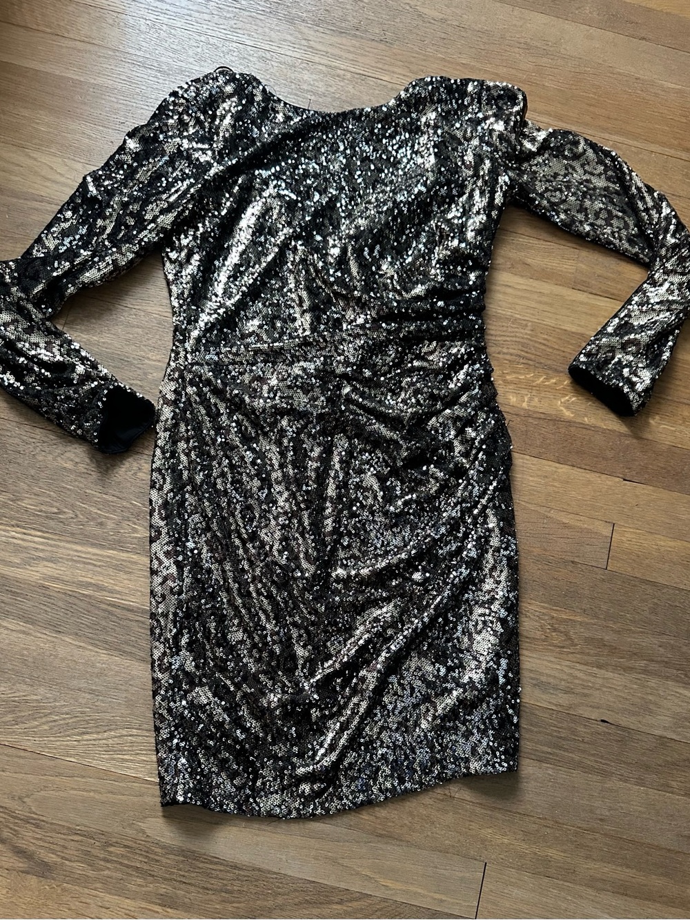 Dress The Population Lolita Sequin Leopard Mini Dress XL